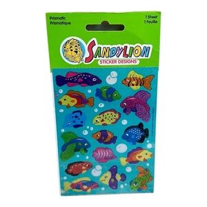 Vintage Sandylion Prismatic Stickers ‘99 - Tropical Fish -  Sealed
